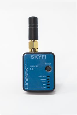 cinelex wi-fi art-net dmx receiver with 5-pin xlr female connector - skyfi